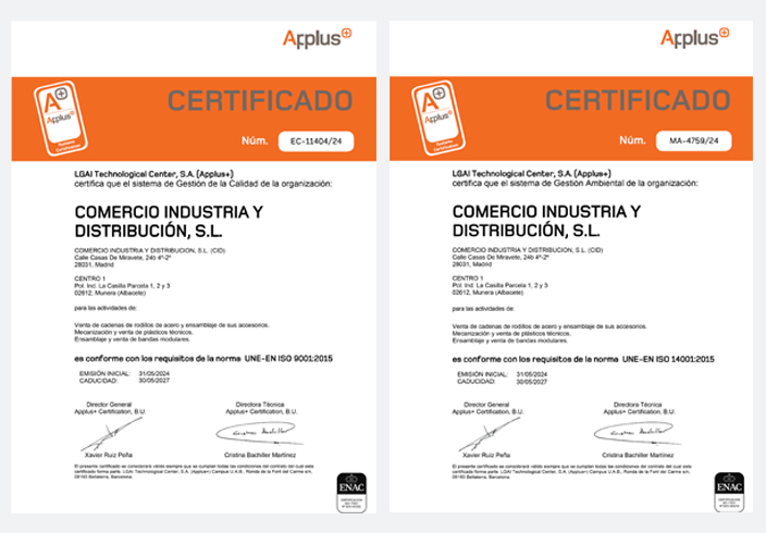 CID, S.L. – Certificación ISO9001 / ISO14001